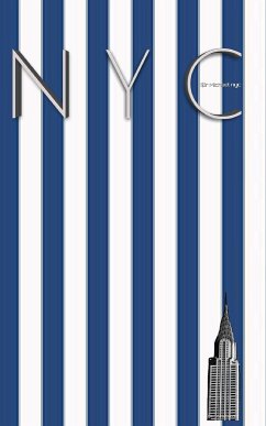 NYC Chrysler building blue and white stipe grid page style $ir Michael Limited edition - Huhn, Michael