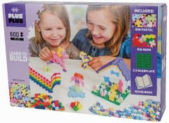 Plus-Plus® 9605009 - Learn to Build, 600 Bausteine, Pastel, Konstruktionsspielzeug, pastell+neon