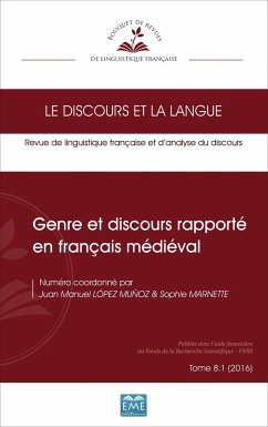 Genre et discours rapporté en français médiéval - Collectif