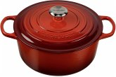 Le Creuset Signature Bräter rund 26 cm kirschrot Le Creuset Signature Bräter rund 26 cm kirschrot