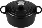 Le Creuset Signature Bräter rund 24 cm schwarz