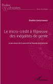 Le micro-crédit à l'épreuve des inégalités de genre