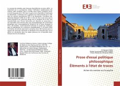 Prose d'essai politique philosophique Éléments à l'état de traces - Sidibé, El Hassane;Earth League, Global Sustainability;Universite Dakar, Chaire Medecine