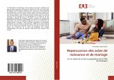 Repercussion des actes de naissance et de mariage Repercussion des actes de naissance et de mariage