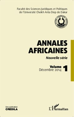Annales africaines vol 1 décembre 2014 - Collectif