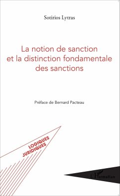 Cover La notion de sanction et la distinction fondamentale des sanctions