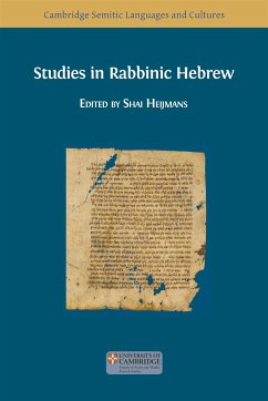 Cover Studies in Rabbinic Hebrew (eBook, ePUB)