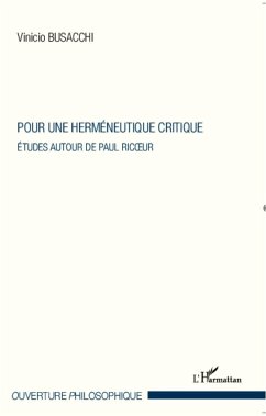 Pour une herméneutique critique - Busacchi, Vinicio