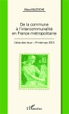 De la commune à l'intercommunalité en France métropolitaine