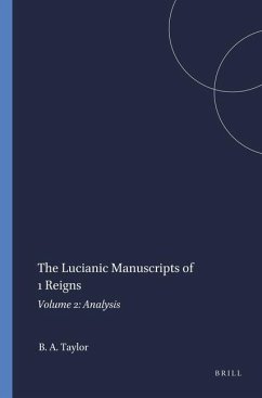 The Lucianic Manuscripts of 1 Reigns - A Taylor, Bernard