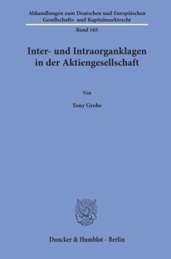 Inter- und Intraorganklagen in der Aktiengesellschaft. - Grobe, Tony