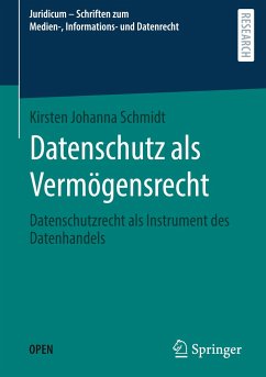 Datenschutz als Vermögensrecht - Schmidt, Kirsten Johanna