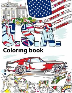 USA Coloring Book: Adult Colouring Fun, Stress Relief Relaxation and Escape - Publishing, Aryla