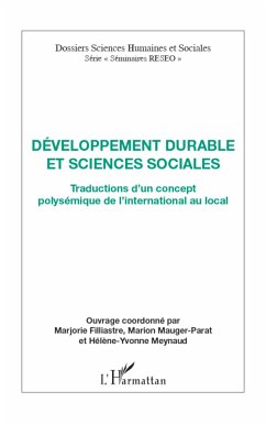 Développement durable et sciences sociales - Filliastre, Marjorie; Mauger-Parat, Marion; Meynaud, Hélène-Yvonne