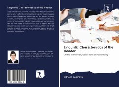 Linguistic Characteristics of the Header - Sobirova, Dilnoza