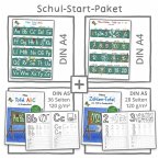 Mein Schul-Start-Paket, 2 Lernposter DIN A4 + 2 Schreiblernhefte