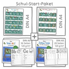Mein Schul-Start-Paket, 2 Lernposter DIN A4 + 2 Schreiblernhefte - Momm, Helga