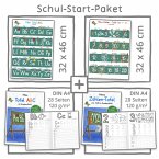 Mein Schul-Start-Paket (2 Lernposter 32 x 46 cm + 2 Schreiblernhefte DIN A4