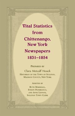 Vital Statistics from Chittenango, New York, Newspapers, 1831-1854 - Houck, Clara Metcalf