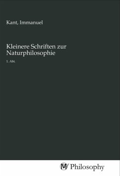 Kleinere Schriften zur Naturphilosophie