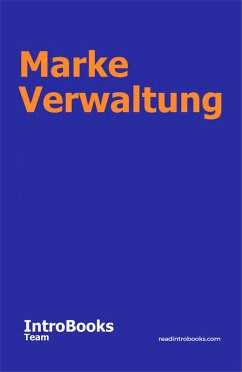 Cover Marke Verwaltung (eBook, ePUB)