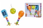 Eichhorn 100003484 - Musik-Set mit Maraca, Rassel, und Kastagnette, Kinder-Musikinstrumente, Holz, 3-teilig