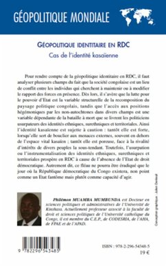 Géopolitique identitaire en RDC - Muamba Mumbunda, Philémon