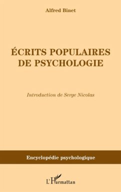 Ecrits populaires de psychologie - Binet, Alfred