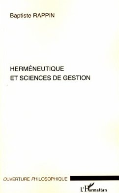 Herméneutique et sciences de gestion - Rappin, Baptiste