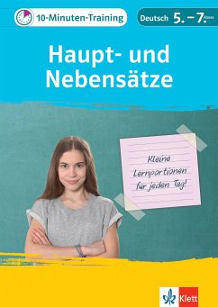 Klett 10-Minuten-Training Deutsch: Grammatik Haupt- und Nebensätze 5.-7. Klasse (eBook, PDF) - Höffer, Ulrich; Hufnagel, Elke; Schwengler, Gerhard; Wiese, Astrid