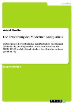 Die Entstehung des Modernen Antiquariats (eBook, PDF)