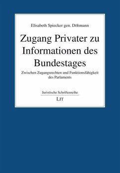 Zugang Privater zu Informationen des Bundestages - Spiecker gen. Döhmann, Elisabeth