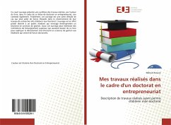 Mes travaux réalisés dans le cadre d'un doctorat en entrepreneuriat - Aroussi, Miloud