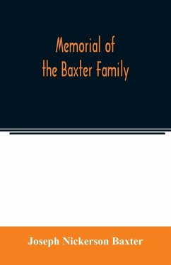 Cover Memorial of the Baxter family