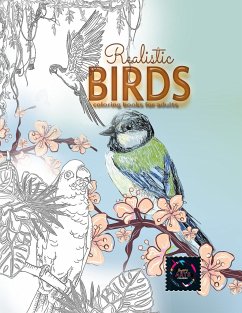Realistic Birds coloring books for adults - Coloring, Happy Arts