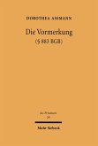 Die Vormerkung (§ 883 BGB) (eBook, PDF)