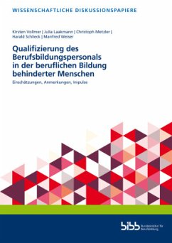 Cover Qualifizierung des Berufsbildungspersonals in der beruflichen Bildung behinderter Menschen