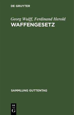 Cover Waffengesetz (eBook, PDF)