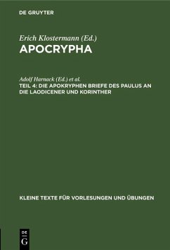 Cover Die apokryphen Briefe des Paulus an die Laodicener und Korinther (eBook, PDF)