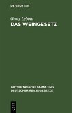 Das Weingesetz (eBook, PDF)