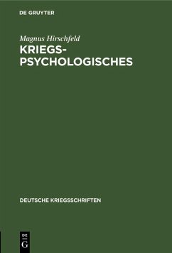Kriegspsychologisches (eBook, PDF) - Hirschfeld, Magnus