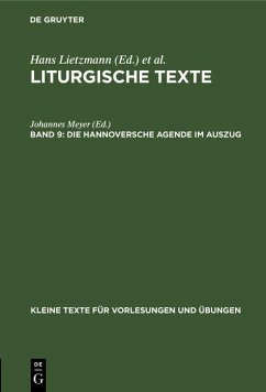 Die Hannoversche Agende im Auszug (eBook, PDF)