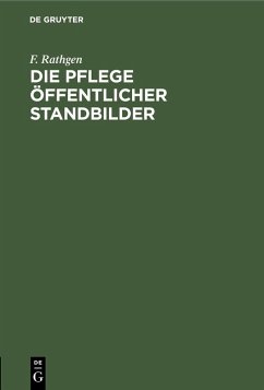 Die Pflege öffentlicher Standbilder (eBook, PDF) - Rathgen, F.