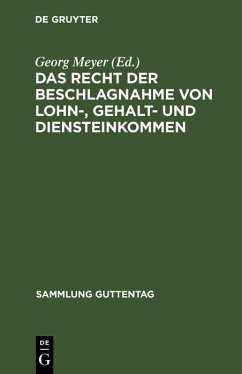 Cover Das Recht der Beschlagnahme von Lohn-, Gehalt- und Diensteinkommen (eBook, PDF)