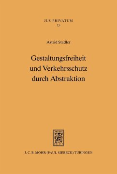 Gestaltungsfreiheit und Verkehrsschutz durch Abstraktion (eBook, PDF) - Stadler, Astrid
