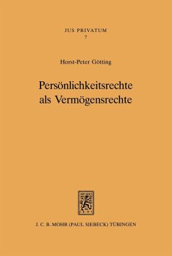 Persönlichkeitsrechte als Vermögensrechte (eBook, PDF) - Götting, Horst-Peter