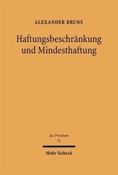 Cover Haftungsbeschränkung und Mindesthaftung (eBook, PDF)