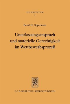 Unterlassungsanspruch und materielle Gerechtigkeit im Wettbewerbsprozeß (eBook, PDF) - Oppermann, Bernd H.