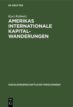 Cover Amerikas internationale Kapitalwanderungen (eBook, PDF)