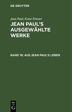 Cover Aus Jean Paul's Leben (eBook, PDF)